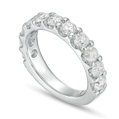 2.0 ct. Gesamtgewicht Diamant Memoire-Ring in 10K Weißgold