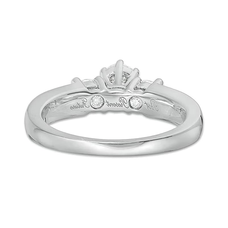 Diamant-Brautset Dreistein 2.0 ct. Gesamtgewicht in 14K Weißgold