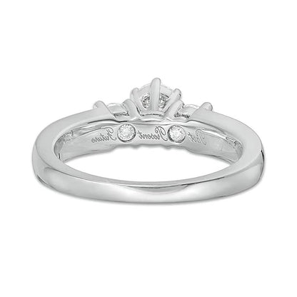 Diamant-Brautset Dreistein 2.0 ct. Gesamtgewicht in 14K Weißgold