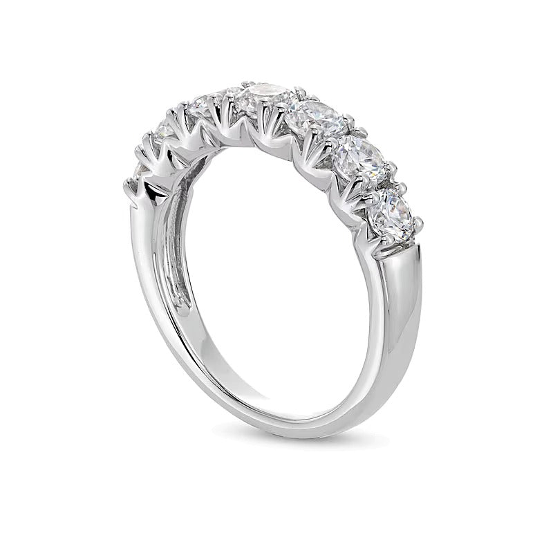 Memoire-Ring mit sieben Labordiamanten 1.5 CT. TW in 14K Weißgold (F/SI2)