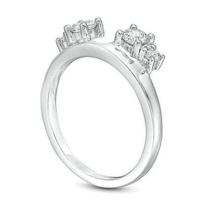 0.5 CT. Gesamtgewicht Diamant Solitär-Enhancer in 14K Weißgold