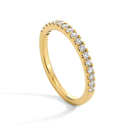 0.33 ct. Gesamtgewicht Memoire-Ring mit Labordiamanten in 14K Gelbgold (F/VS2)