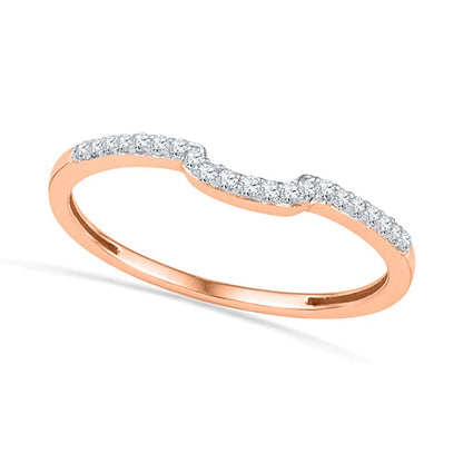 Diamant-Brautset 0.33 ct. Gesamtgewicht in 10K Roségold