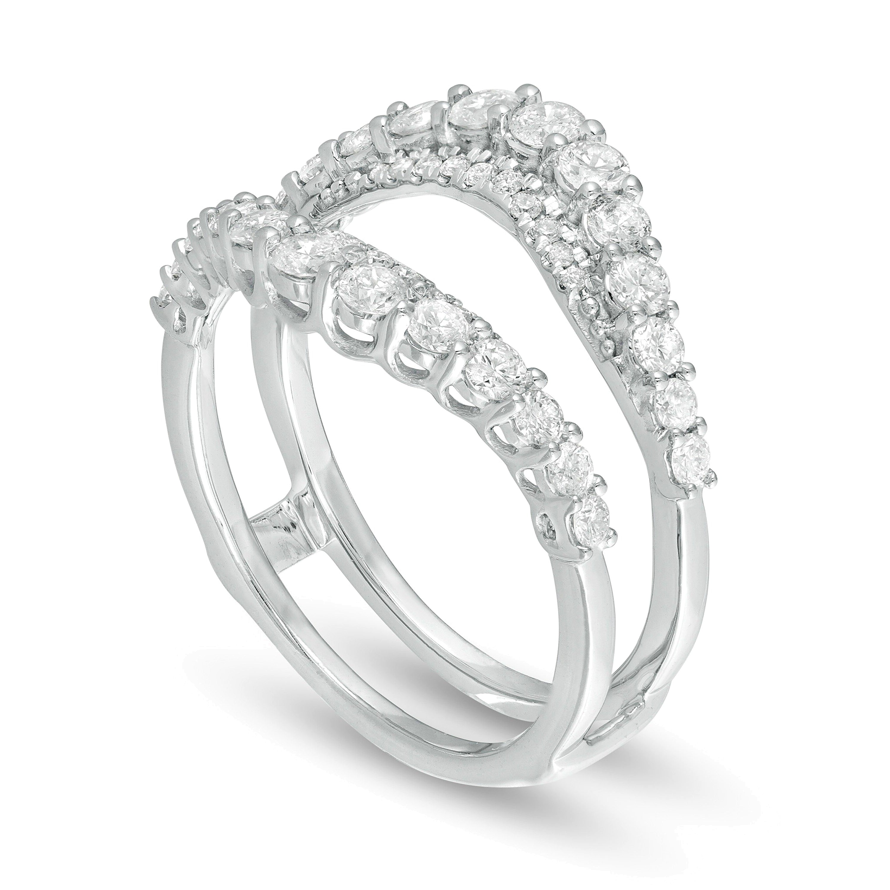 1.0 ct. Gesamtgewicht Diamant Solitär-Enhancer in 10K Weißgold