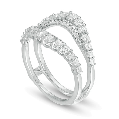 1.0 ct. Gesamtgewicht Diamant Solitär-Enhancer in 10K Weißgold