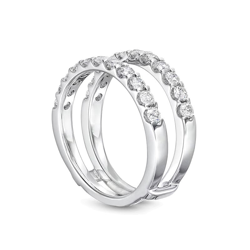 1.0 ct. Gesamtgewicht Diamant-Solitär-Enhancer in 14K Weißgold