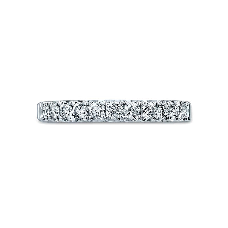 Memoire-Ring mit 0.5 ct. Gesamtgewicht Diamanten in 14K Weißgold