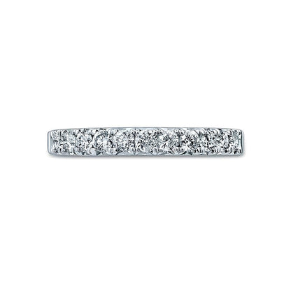 Memoire-Ring mit 0.5 ct. Gesamtgewicht Diamanten in 14K Weißgold