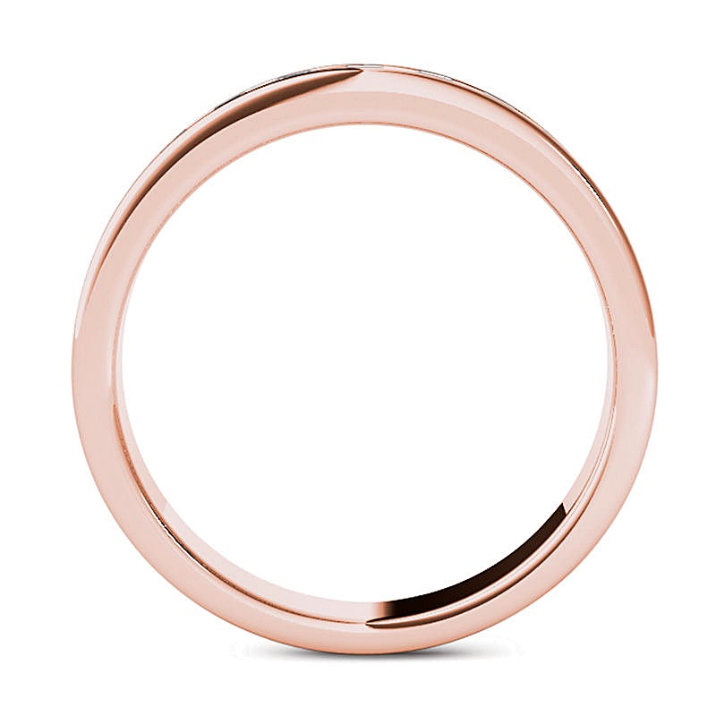 Ehering mit 0.5 ct. Gesamtgewicht Diamanten, Sieben Steine, in 14K Roségold