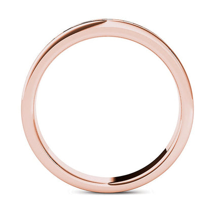 Ehering mit 0.5 ct. Gesamtgewicht Diamanten, Sieben Steine, in 14K Roségold