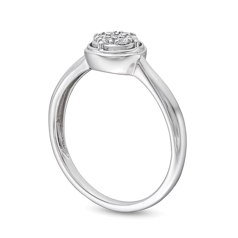 Fashion-Ring mit Diamanten 0,17 ct. Gesamtgewicht in 10K Weißgold