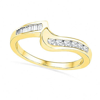 1.25 ct. Gesamtgewicht Diamant Brautset in 10K Gelbgold