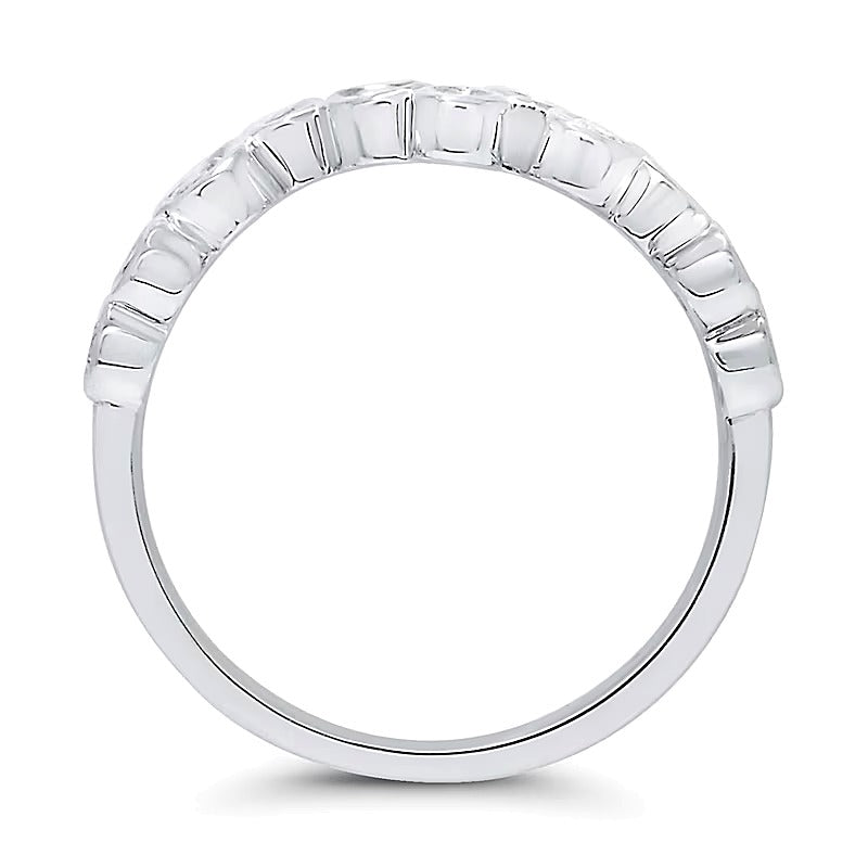 0.33 ct. Gesamtgewicht Diamant Fashion-Ring in 10K Weißgold