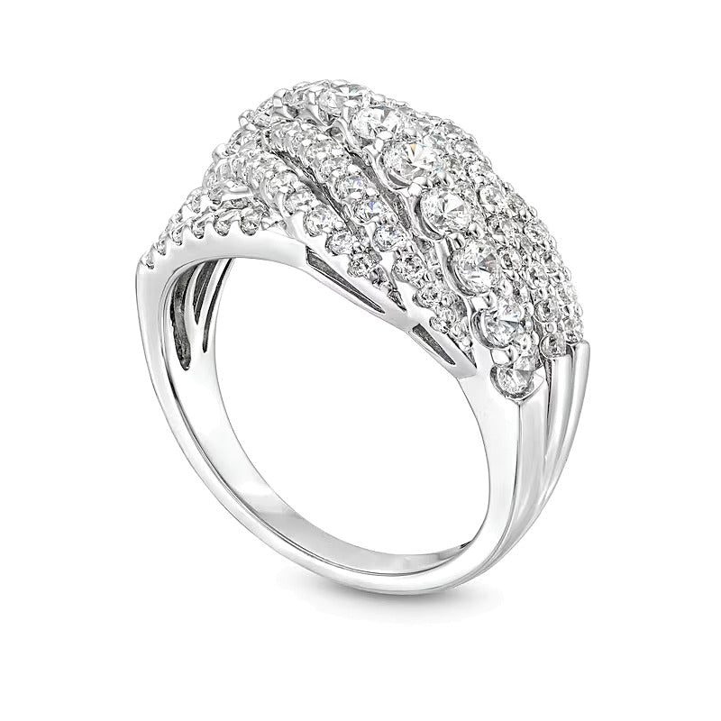 1.5 ct. Gesamtgewicht Labordiamant Fashion Ring in 14K Weißgold (F/SI2)