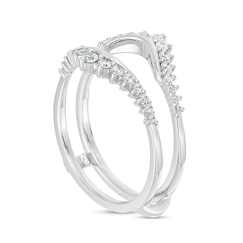 Diamant-Ring in 14K Weißgold für Damen mit runden weißen Diamanten