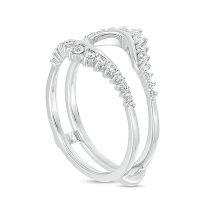 Diamant-Ring in 14K Weißgold für Damen mit runden weißen Diamanten