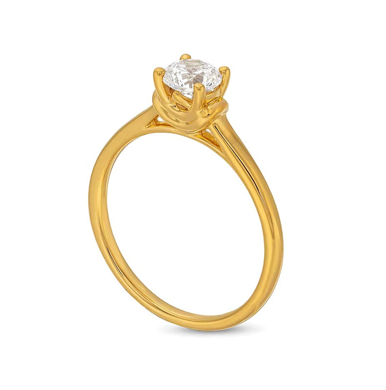 0.5 CT. Diamant-Solitär Verlobungsring in 14K Gelbgold