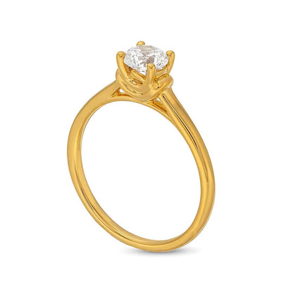 0.5 CT. Diamant-Solitär Verlobungsring in 14K Gelbgold