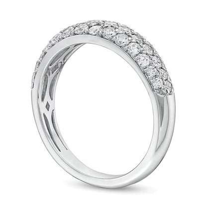 1.0 ct. Gesamtgewicht Diamant mehrreihiger Ring in Platin