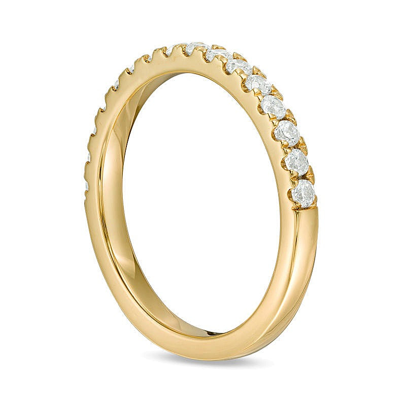 0.38 ct. Gesamtgewicht Diamant-Ehering in 10K Gelbgold