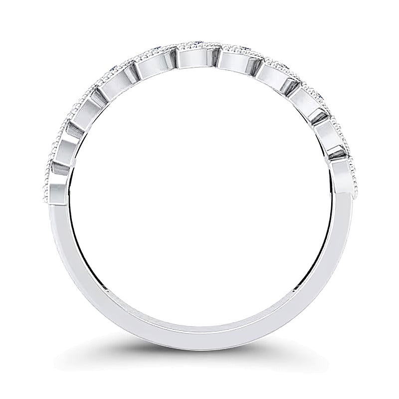 0.2 ct. Gesamtgewicht Diamant-Ring im Vintage-Stil mit Marquise-Schliff in 10K Weißgold