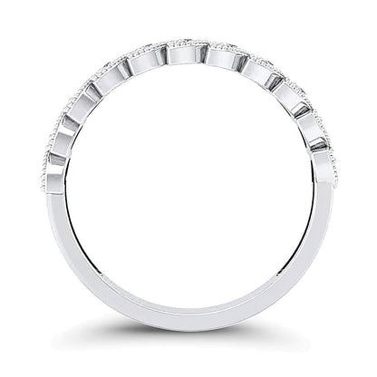 0.2 ct. Gesamtgewicht Diamant-Ring im Vintage-Stil mit Marquise-Schliff in 10K Weißgold