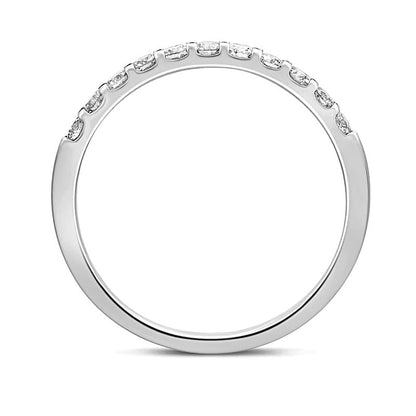 Memoire-Ring mit 0.38 ct. Gesamtgewicht Diamanten, elf Steine, in 10K Weißgold