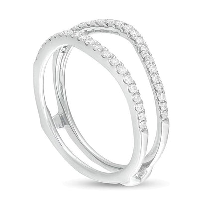 0.25 ct. Gesamtgewicht Diamant Solitär-Enhancer im Konturdesign in 10K Weißgold