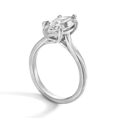3.0 ct. Gesamtgewicht Solitär-Verlobungsring mit Labordiamant im Marquise-Schliff in Platin (F/VS2)