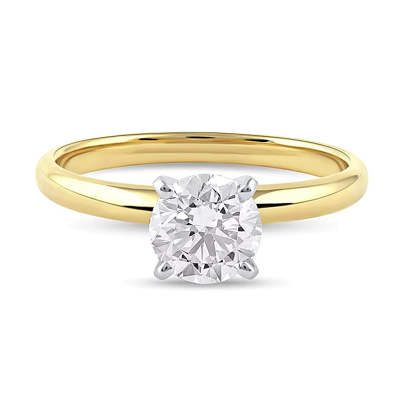 1.0 CT. Solitär-Verlobungsring mit Labordiamant in 14K Gelbgold (F/VS2)