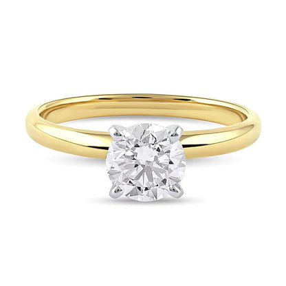 1.0 CT. Solitär-Verlobungsring mit Labordiamant in 14K Gelbgold (F/VS2)