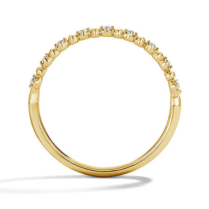 0.07 ct. Gesamtgewicht Diamant Memoire-Ring zum Stapeln in 10K Gelbgold