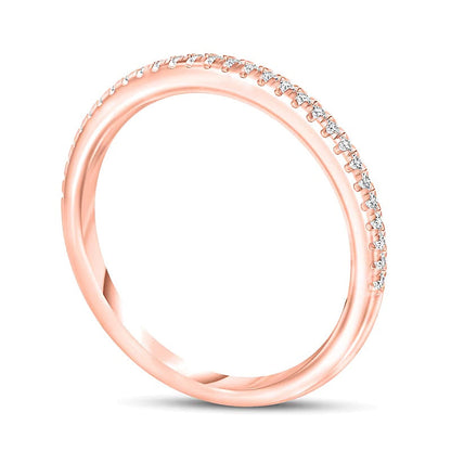 Memoire-Ring mit Diamanten 0.17 ct. Gesamtgewicht in 10K Roségold