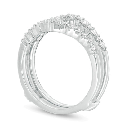 0.38 ct. Gesamtgewicht Diamant Solitär-Enhancer in 14K Weißgold