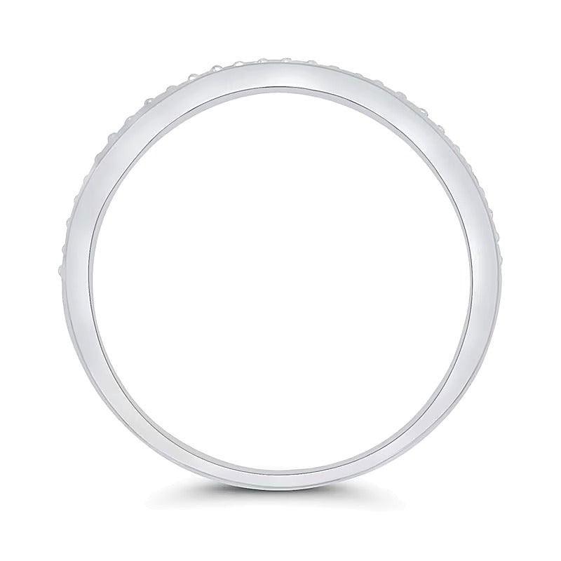 0,1 ct. Gesamtgewicht Diamant Ring mit offenem Wellendesign in 10K Weißgold