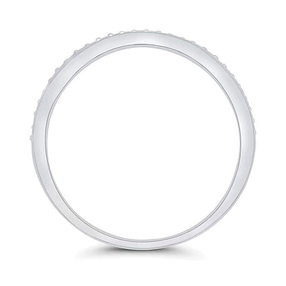 0,1 ct. Gesamtgewicht Diamant Ring mit offenem Wellendesign in 10K Weißgold