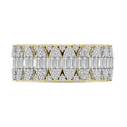 Ring mit mehreren Diamanten 1.0 ct. Gesamtgewicht in 14K Gelbgold