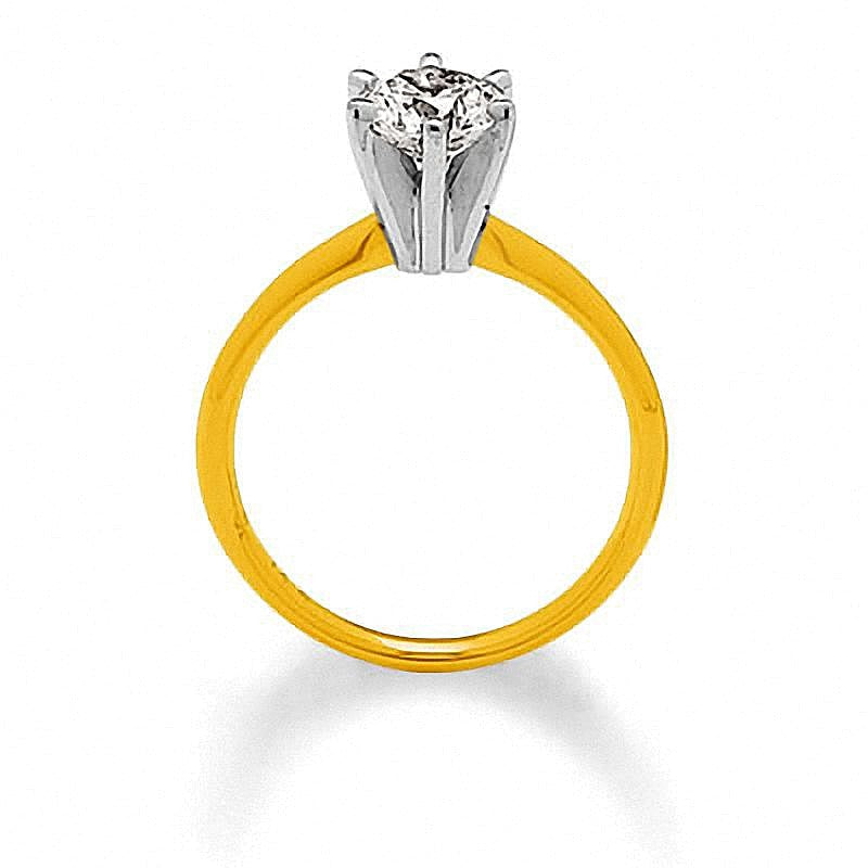 1.0 CT. Diamant-Solitär Verlobungsring in 14K Gelbgold (I/I2)