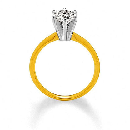 1.0 CT. Diamant-Solitär Verlobungsring in 14K Gelbgold (I/I2)