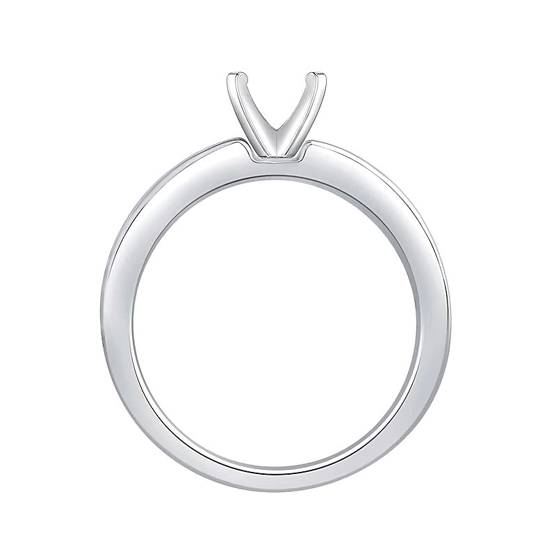 0.38 ct. Gesamtgewicht kanalgefasster Diamant-Solitär Semi-Mount in 14K Weißgold