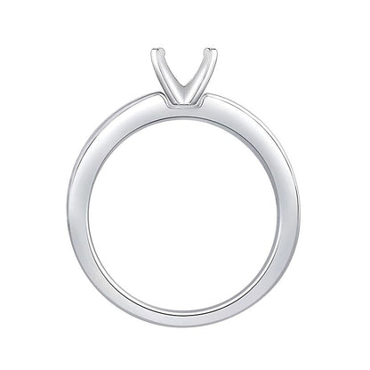 0.38 ct. Gesamtgewicht kanalgefasster Diamant-Solitär Semi-Mount in 14K Weißgold
