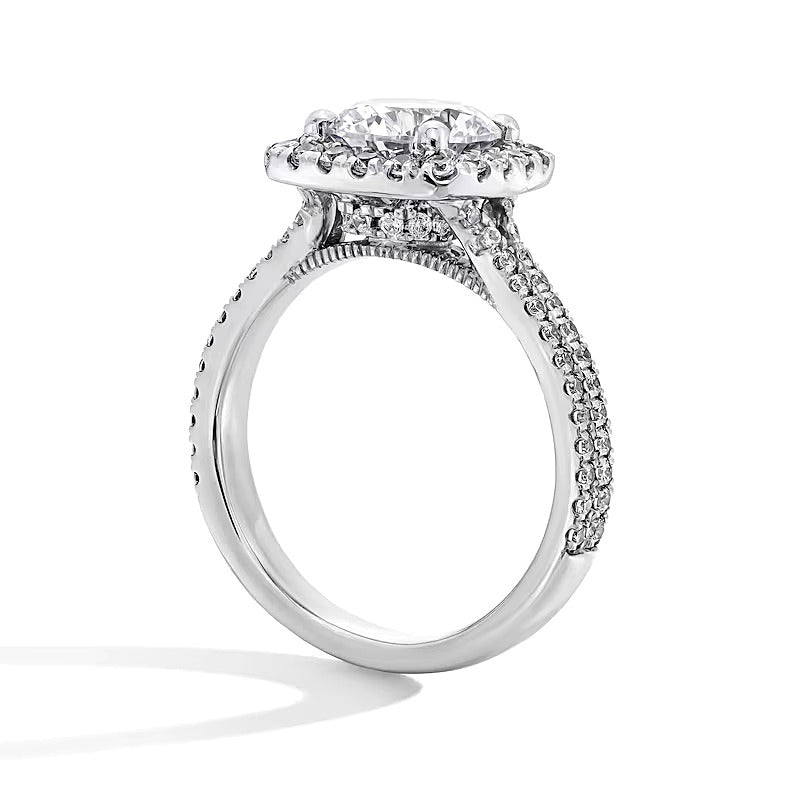 2.63 CT. Gesamtgewicht Labordiamant Halo-Ring in 14K Weißgold (F/SI2)