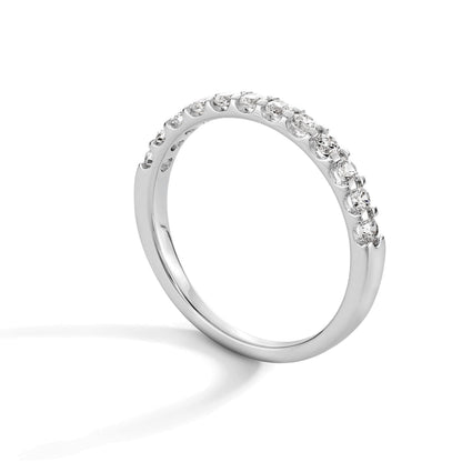 0.5 ct. Gesamtgewicht Diamant-Ring mit Krappenfassung in 14K Weißgold