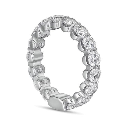 4.0 ct. Gesamtgewicht Memoire-Ring mit Labordiamanten in 14K Weißgold (F/VS2)