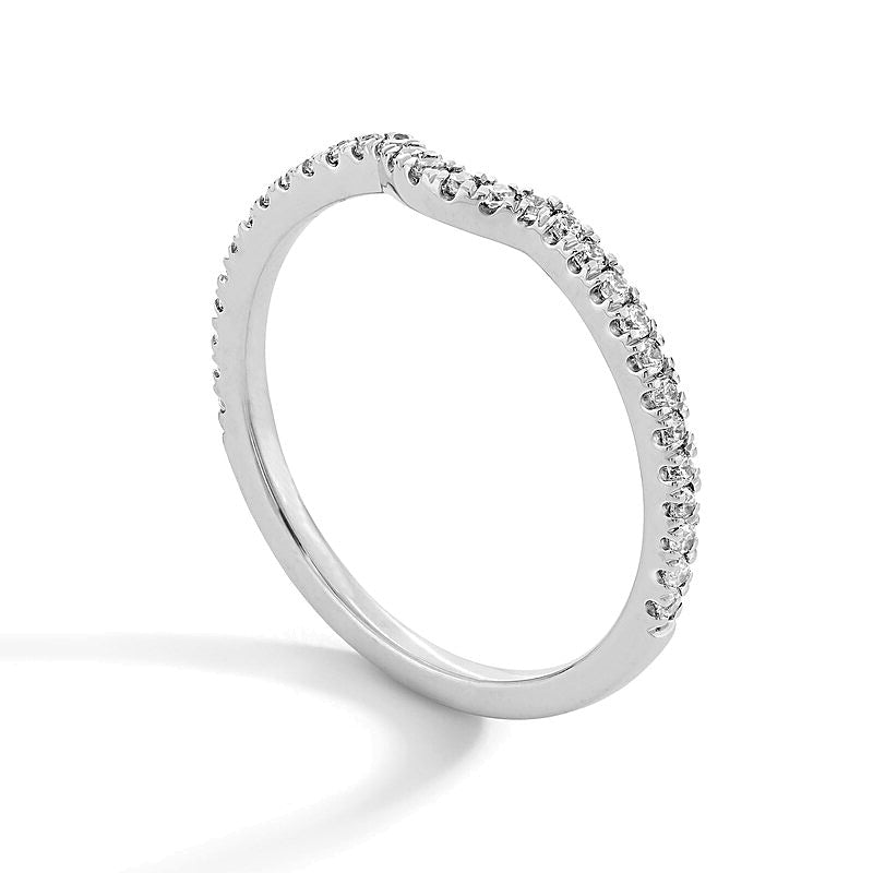 0.25 ct. Gesamtgewicht Labordiamant Contour-Ring in 14K Weißgold (F/SI2)