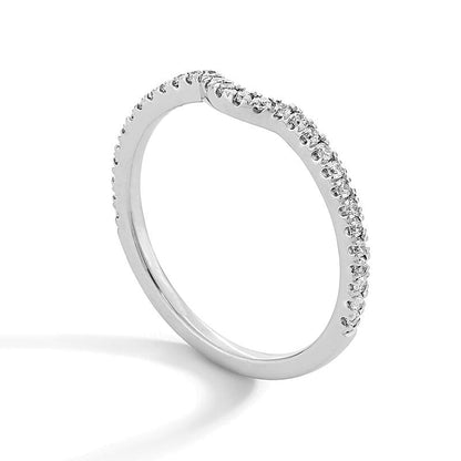 0.25 ct. Gesamtgewicht Labordiamant Contour-Ring in 14K Weißgold (F/SI2)