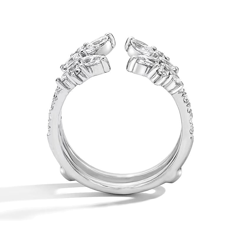 1.25 CT. Gesamtgewicht Labordiamant-Ring im Marquise-Schliff in 14K Weißgold (F/VS2)