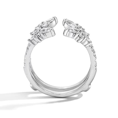 1.25 CT. Gesamtgewicht Labordiamant-Ring im Marquise-Schliff in 14K Weißgold (F/VS2)