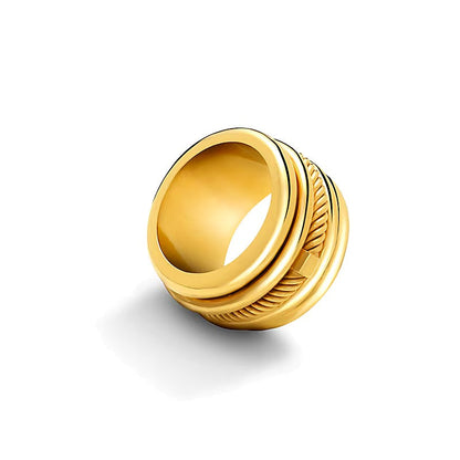 Zales x SOKO Uzi Statement-Ring aus Messing mit 24K Goldauflage