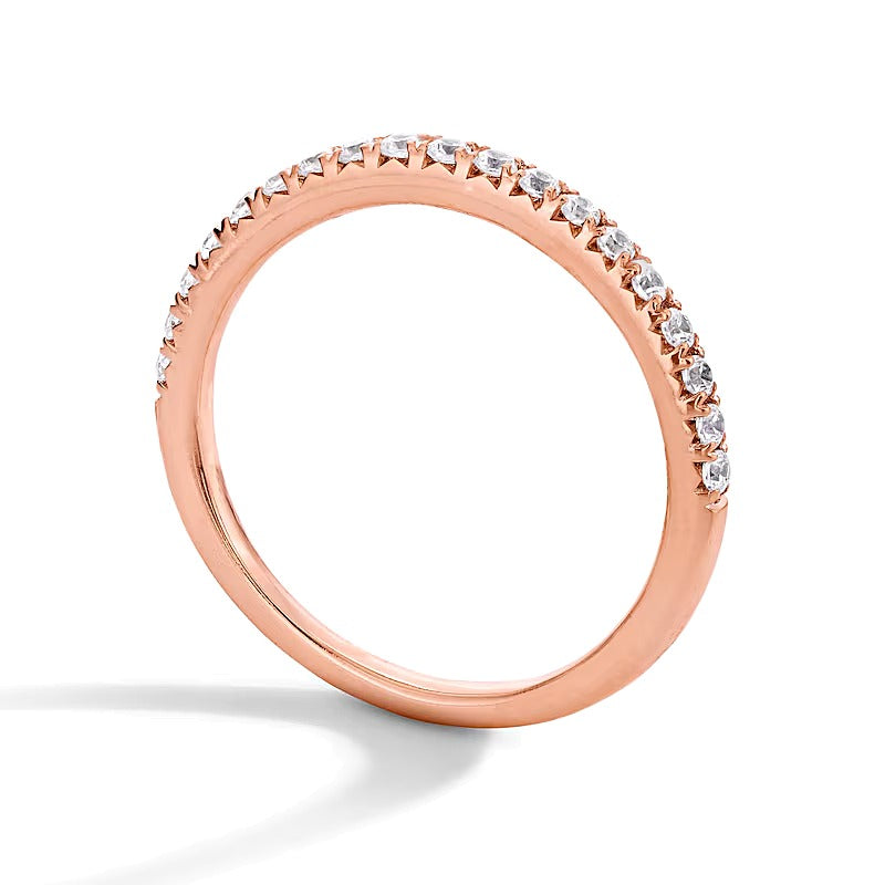 0.25 CT. Gesamtgewicht Labordiamant Ring in 14K Roségold (F/VS2)